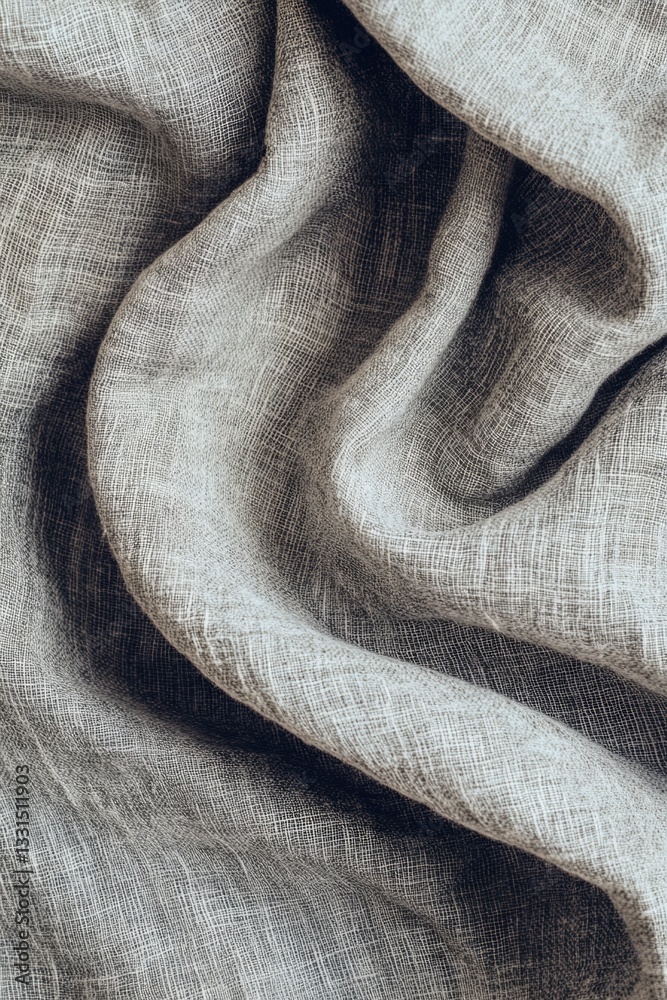 Poster a detailed view of textured linen fibers, suitable for textile or craft use