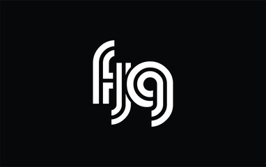 FJG Creative Unique Modern Letter Logo Design. Stylized logo featuring a unique letter design, presenting abstract minimalist aesthetics and modern appeal.