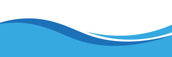 Vector blue line background curve element with white space for text and message design, overlapping layers, vector