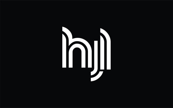 HJL Creative Unique Modern Letter Logo Design. Stylized logo featuring a unique letter design, presenting abstract minimalist aesthetics and modern appeal.