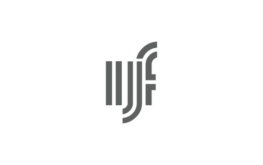 IJF Creative Unique Modern Letter Logo Design. Stylized logo featuring a unique letter design, presenting abstract minimalist aesthetics and modern appeal.