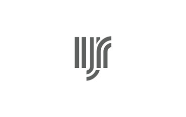 IJR Creative Unique Modern Letter Logo Design. Stylized logo featuring a unique letter design, presenting abstract minimalist aesthetics and modern appeal.