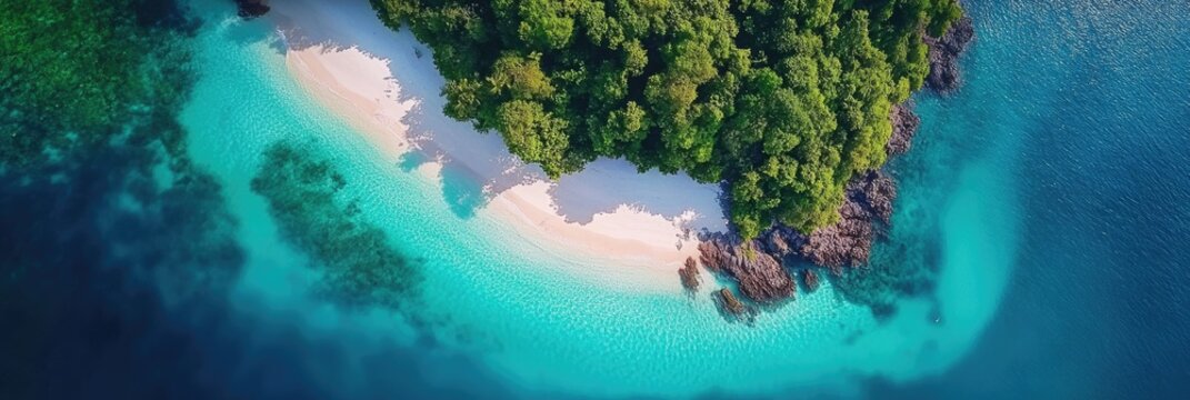 Mergui Archipelago. Aerial View of Tropical Island Paradise in Myanmar