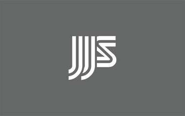 JJS Creative Unique Modern Letter Logo Design. Stylized logo featuring a unique letter design, presenting abstract minimalist aesthetics and modern appeal.