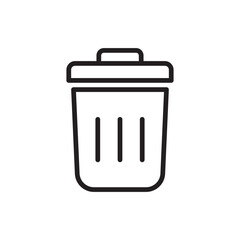 Garbage Can Line Icon