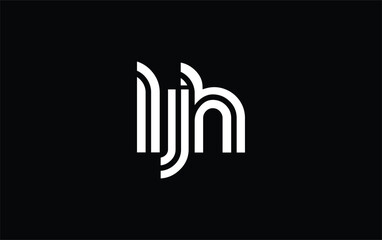 LJH Creative Unique Modern Letter Logo Design. Stylized logo featuring a unique letter design, presenting abstract minimalist aesthetics and modern appeal.