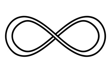 Fototapeta premium Romantic Infinity & Heart Outline