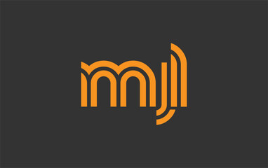 MJL Creative Unique Modern Letter Logo Design. Stylized logo featuring a unique letter design, presenting abstract minimalist aesthetics and modern appeal.