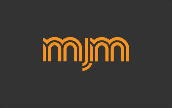 MJM Creative Unique Modern Letter Logo Design. Stylized logo featuring a unique letter design, presenting abstract minimalist aesthetics and modern appeal.