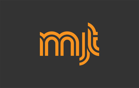 MJT Creative Unique Modern Letter Logo Design. Stylized logo featuring a unique letter design, presenting abstract minimalist aesthetics and modern appeal.