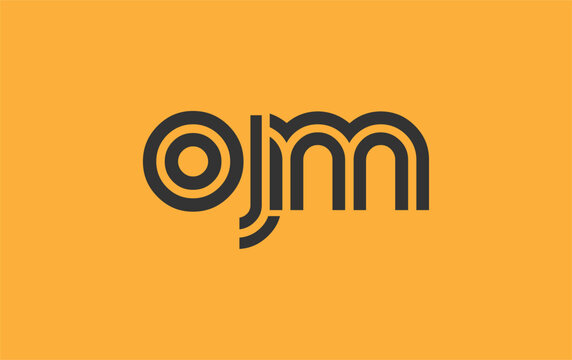 OJM Creative Unique Modern Letter Logo Design. Stylized logo featuring a unique letter design, presenting abstract minimalist aesthetics and modern appeal.