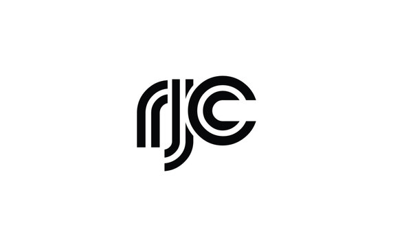 RJC Creative Unique Modern Letter Logo Design. Stylized logo featuring a unique letter design, presenting abstract minimalist aesthetics and modern appeal.