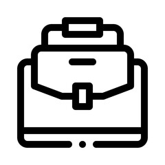 Vintage backpack line icon