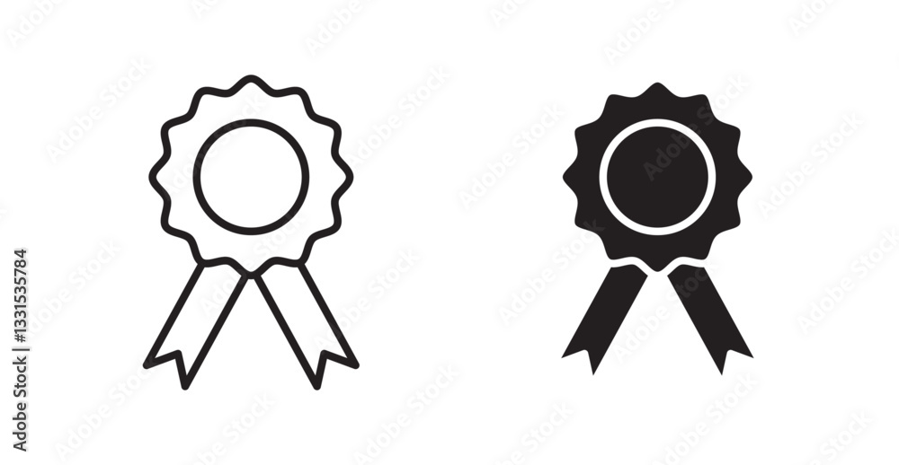 Poster badge vector icon set in black color.