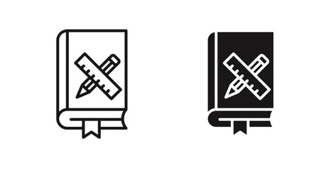 Brand guidelines vector icon set in black color.