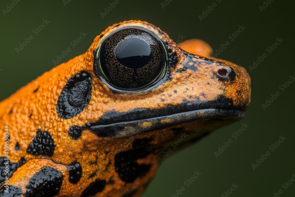 Aufkleber Colorful amphibian captures attention with vibrant patterns and striking features in a natural setting