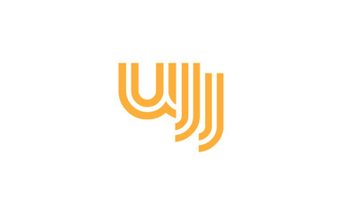 UJJ Creative Unique Modern Letter Logo Design. Stylized logo featuring a unique letter design, presenting abstract minimalist aesthetics and modern appeal.