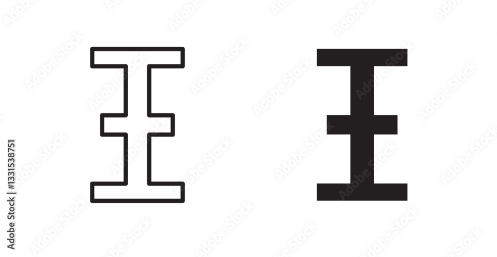 Poster Cursor text vector icon set in black color.