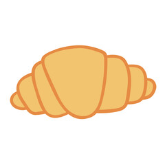 Croissant. Flat design. Vector illustration on white background.