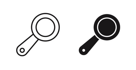 Search vector icon set in black color.