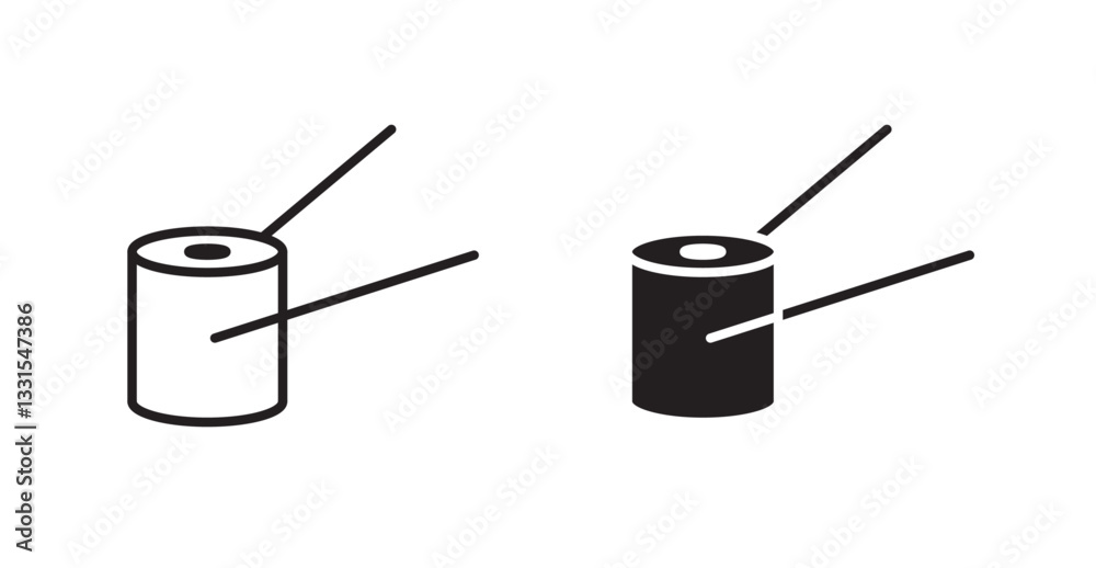 Poster sushi vector icon set in black color.
