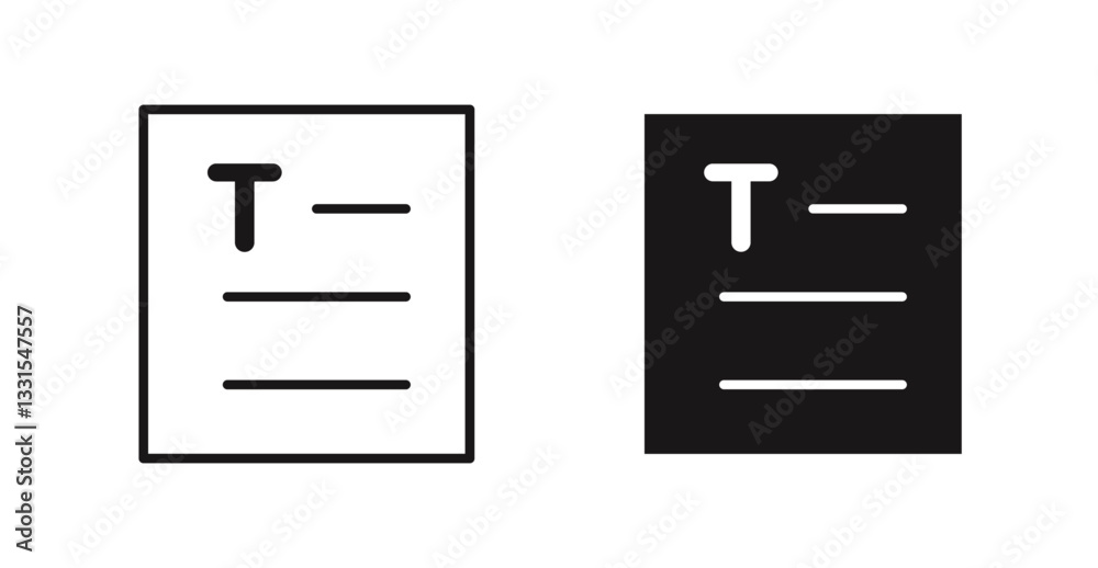 Aufkleber text vector icon set in black color.