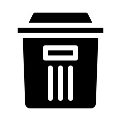 Trash bin glyph icon
