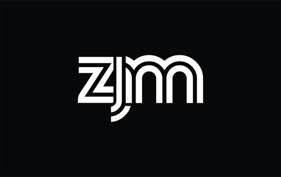 ZJM Creative Unique Modern Letter Logo Design. Stylized logo featuring a unique letter design, presenting abstract minimalist aesthetics and modern appeal.