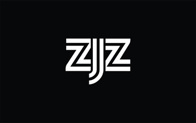 ZJZ Creative Unique Modern Letter Logo Design. Stylized logo featuring a unique letter design, presenting abstract minimalist aesthetics and modern appeal.