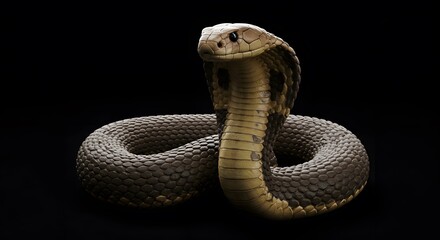 Fototapeta premium Majestic King Cobra in Studio Shot