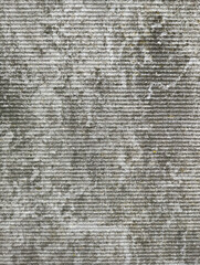 background, texture of ribbed cement fence with flames from rain and lichen, grunge