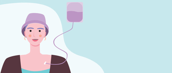 Cancer patients silhouettes and cancer ribbon, silhouette vector stock illustration with unidentifiable people together as a template with space for text or copy space