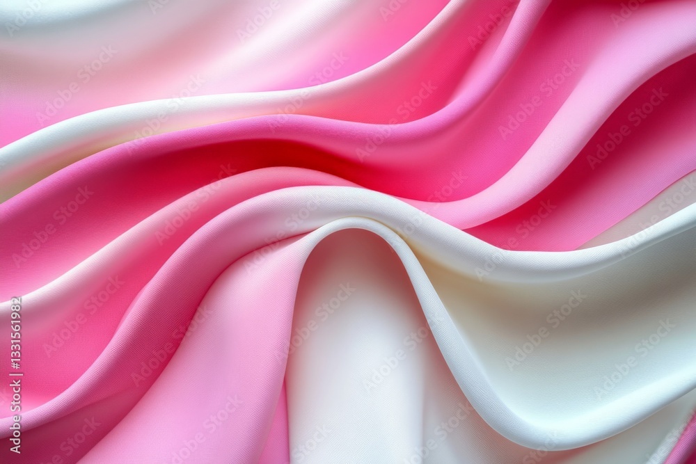 Fototapete soft fabric waves in shades of pink and white create an elegant and flowing visual display of textil