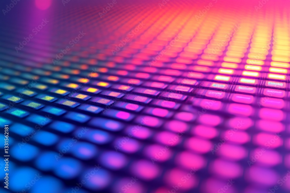 Poster colorful led light display creates a vibrant atmosphere for an exciting event or performance at nigh