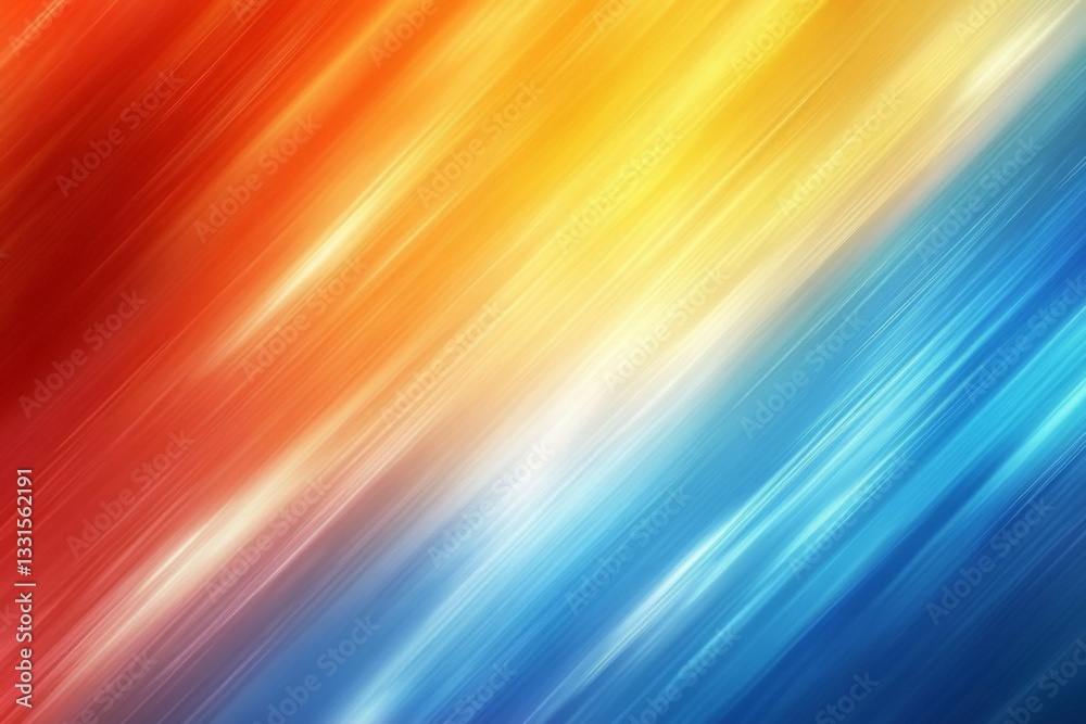Aufkleber bright abstract background with vibrant hues of red, orange, yellow, and blue blending seamlessly in