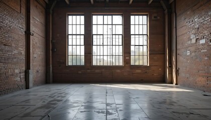 An old building's empty room reveals dark wooden floor and a framed window's fading light