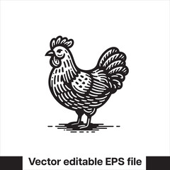 Vector minimalist chicken 
