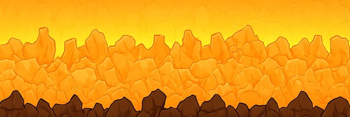 Lava landscape background illustration