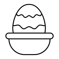 egg in basket outline icon