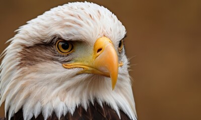 Fototapeta premium Majestic Bald Eagle Portrait, A symbol of freedom and American wildlife