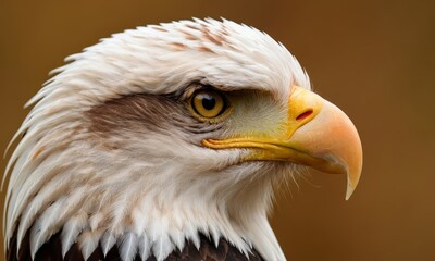Fototapeta premium Majestic Bald Eagle Profile, A Symbol of American Freedom and Strength
