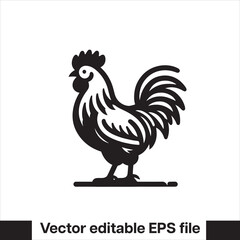 Vector minimalist chicken 