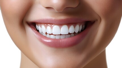 Obraz premium Joyful woman exuding happiness with a bright smile isolated on a clean white background highlighting pure emotion