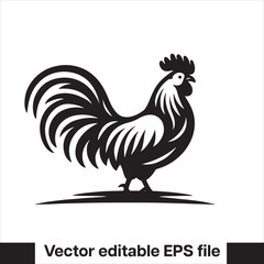 Vector minimalist chicken 