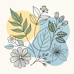 Obraz premium abstract floral background with flowers abstract floral background