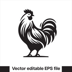Vector minimalist chicken 