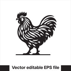 Vector minimalist chicken 