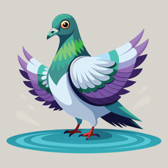 pigeon vector.  pigeon vector illustration
