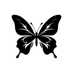 Fototapeta premium Graceful Butterfly Silhouette Outline – Symbol of Freedom and Transformation