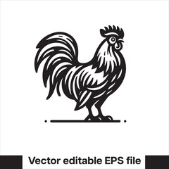 Vector minimalist chicken 